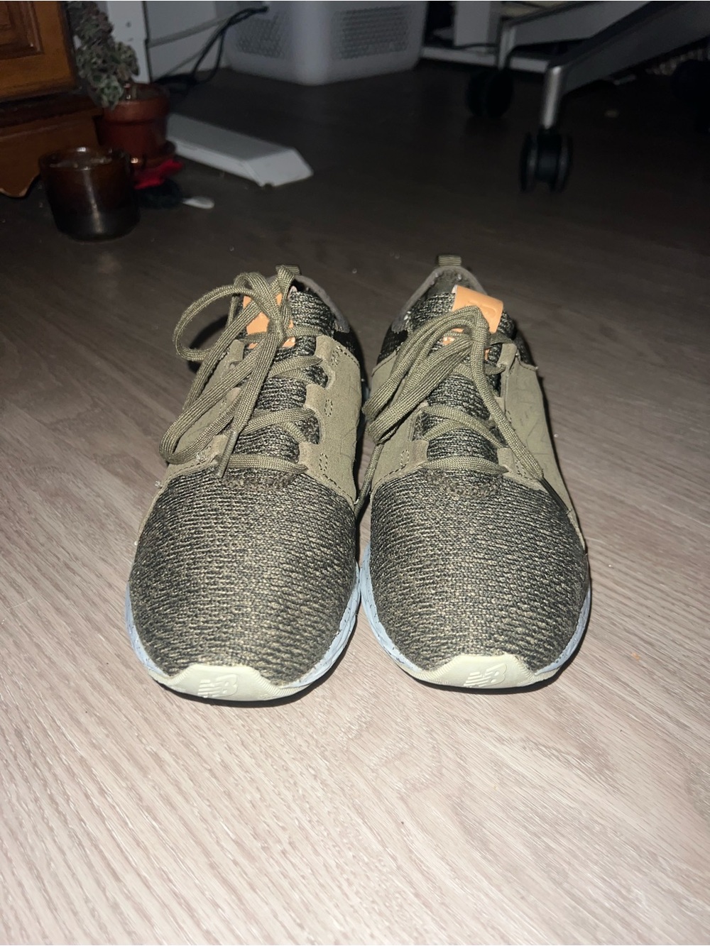 New Balance Olive Knit Lightweight Sneakers